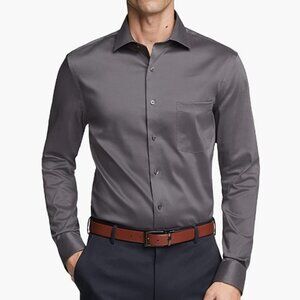 Van Heusen Dress Shirt Regular Fit Ultra Wrinkle Free Flex Collar Stretch, XL